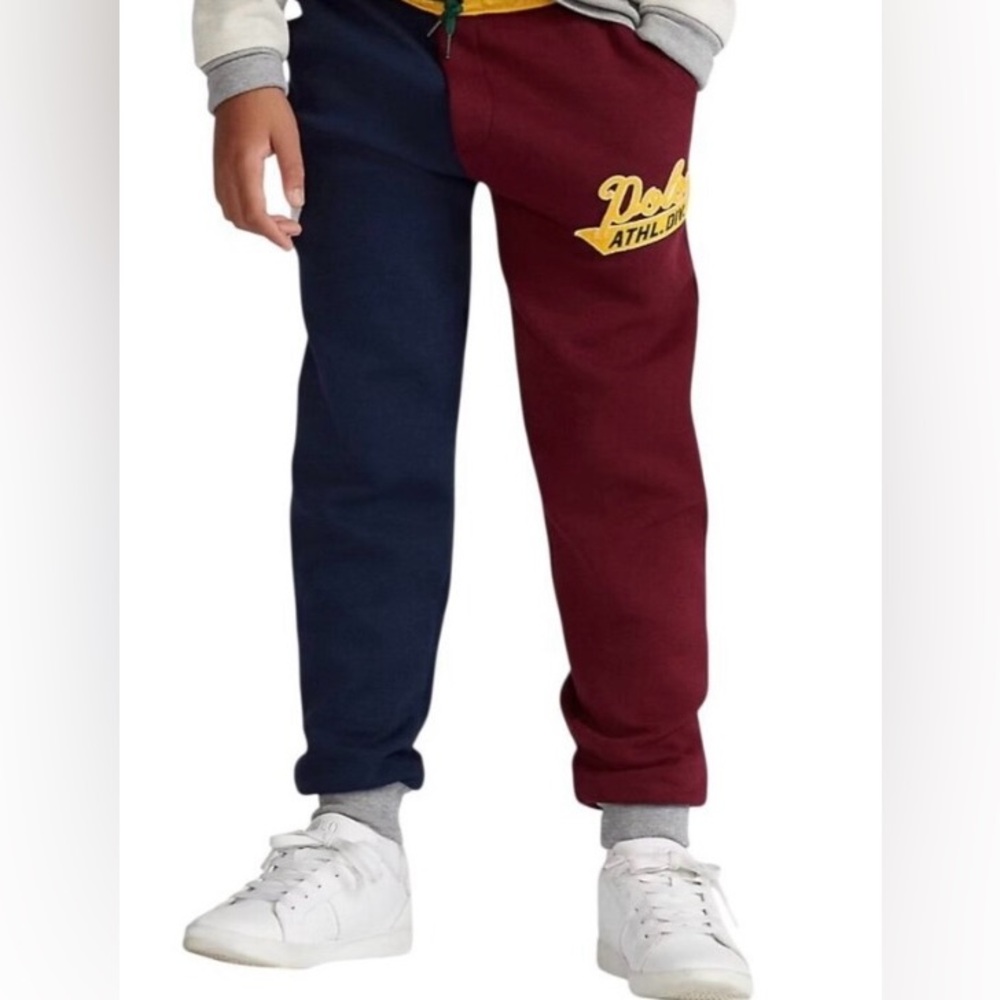 Polo Ralph Lauren Boys’ Sz M (10-12) Color Block‎ Double Knit Jogger